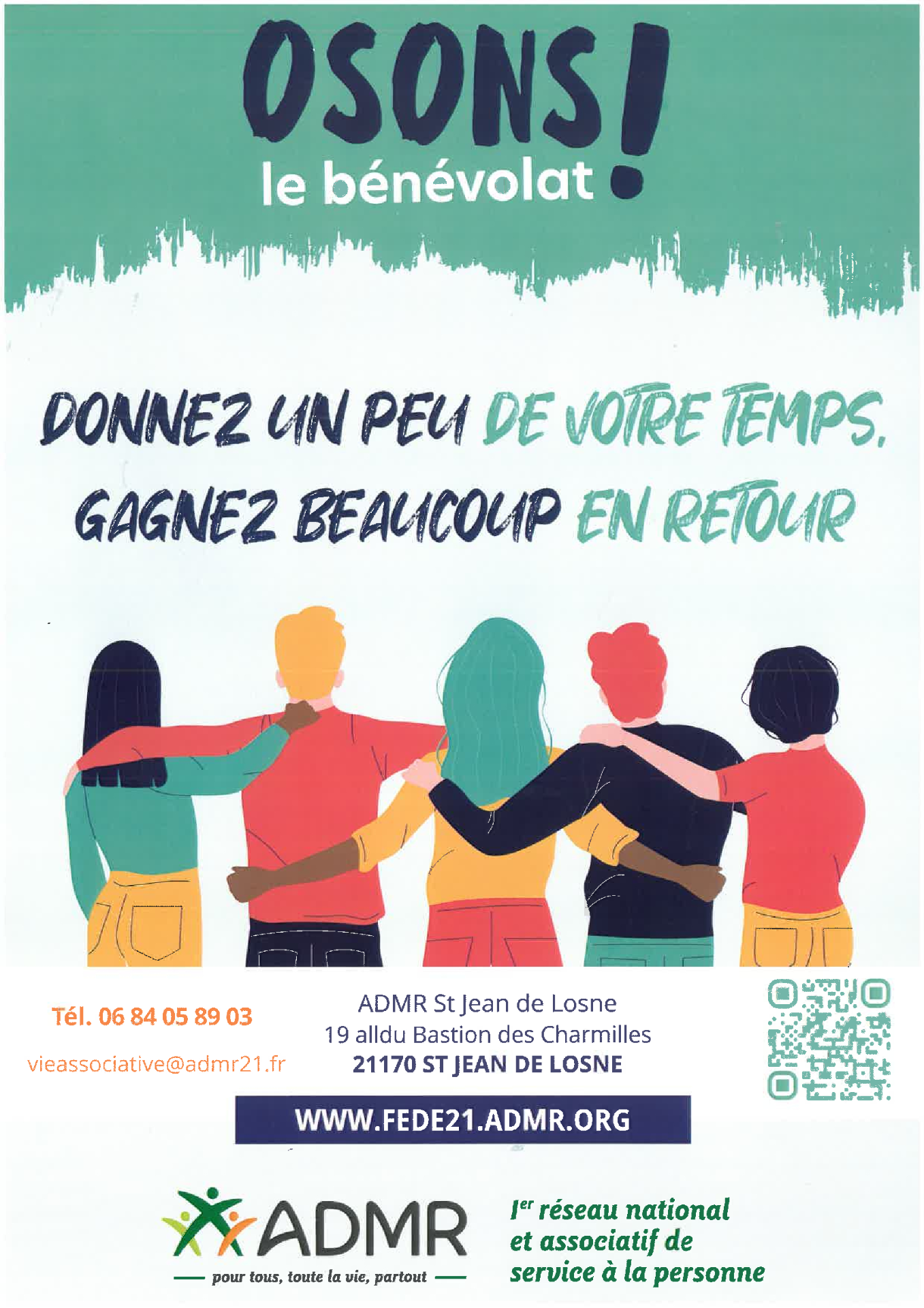 affiche osons le bénévolat
