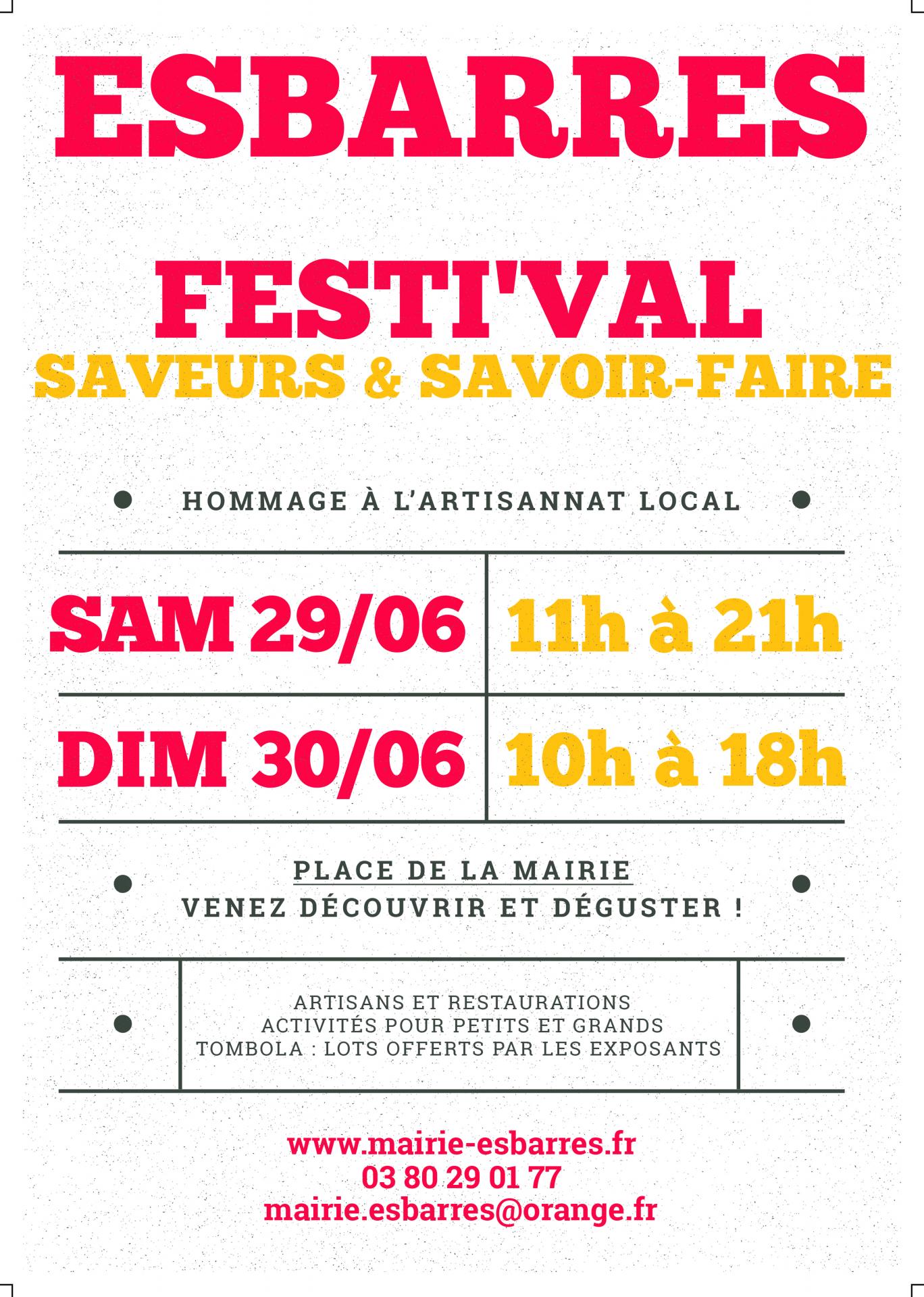 affiche festi'val d'Esbarres