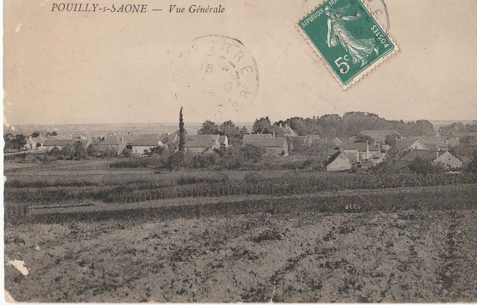 Vue générale de Pouilly sur Saône