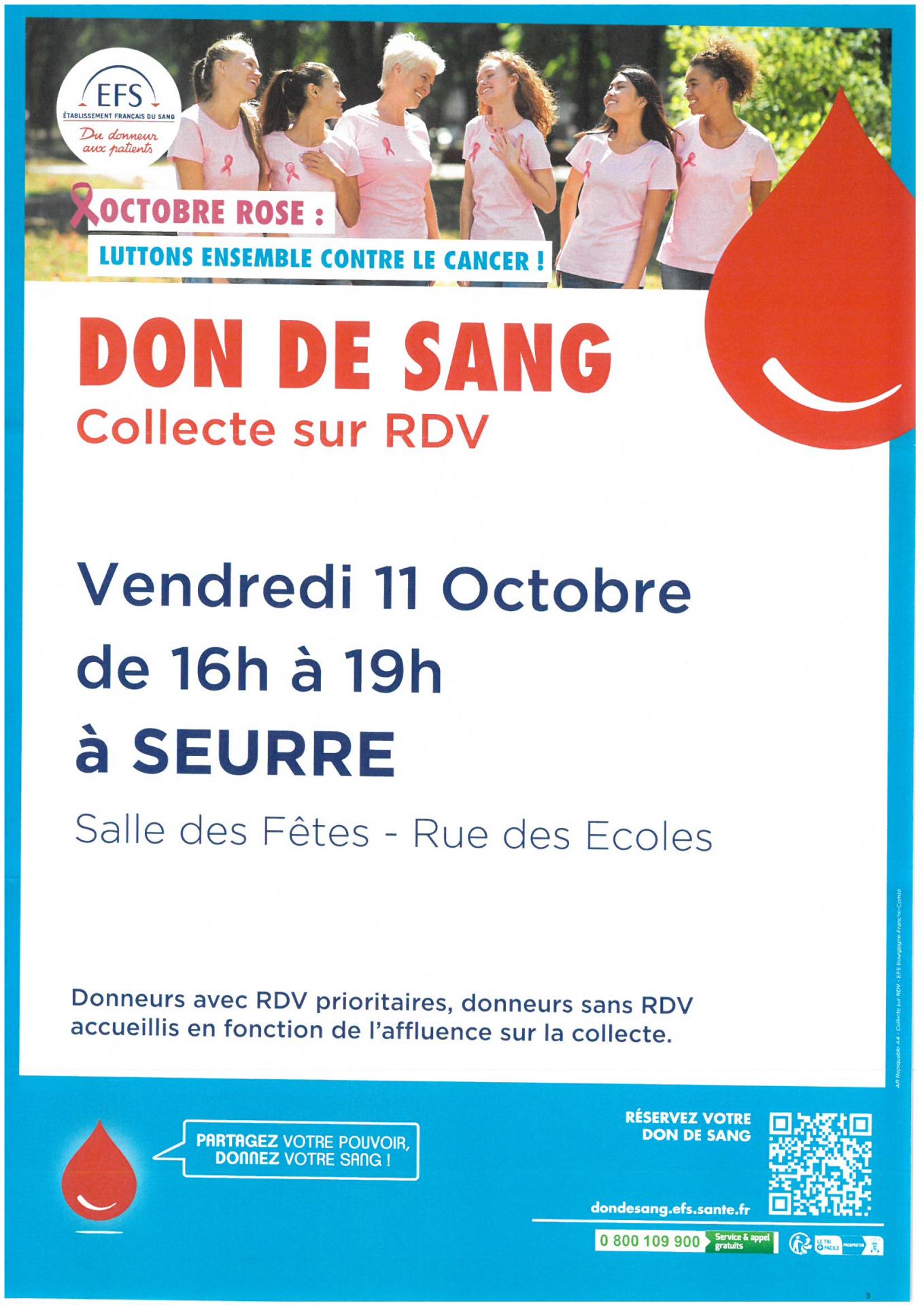 affiche collecte du sang